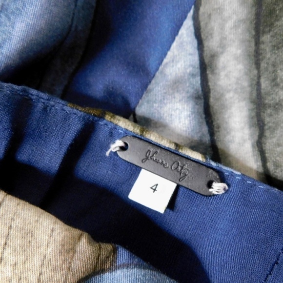 JOHANNA ORTIZ Gathering Nature Printed Crepe Mini Dress Blue Tropical Print 4 - Picture 11 of 15